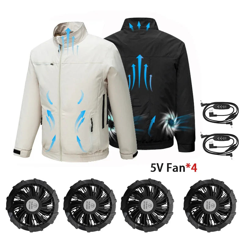 Chaqueta con Ventilador USB para Hombre - Refrigeración por Aire