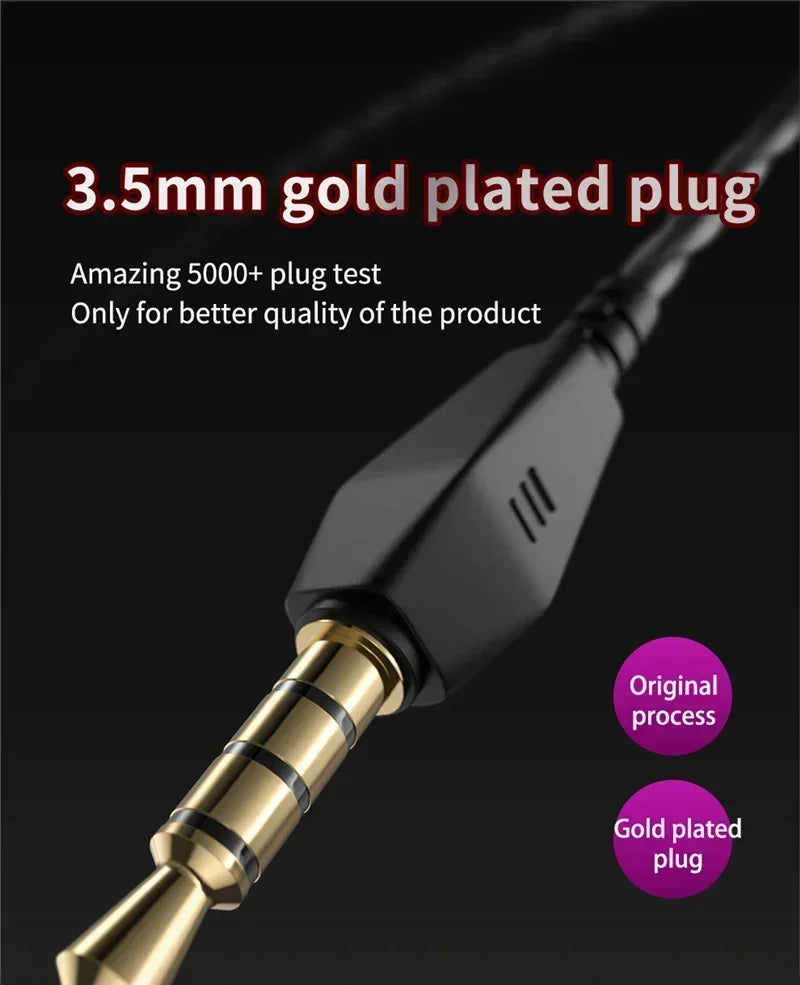 Auriculares intrauditivos originales QKZ AK6, auriculares con 6 unidades de controlador dinámico y micrófono, auriculares estéreo deportivos HIFI con subwoofer, auriculares de monitorización