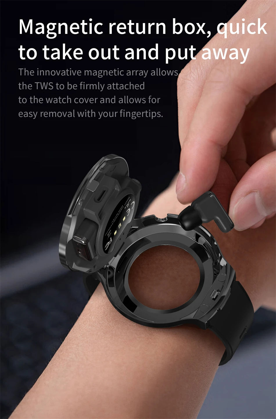 Smartwatch LIGE TWS 2 en 1 con auriculares Bluetooth y monitor cardíaco