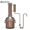 HOOLOO-destilador de cobre de 8L, aceite esencial, hidrosol, destilador Still Home, equipo de cabeza de fuego directo, bricolaje de hierbas, plantas y flores