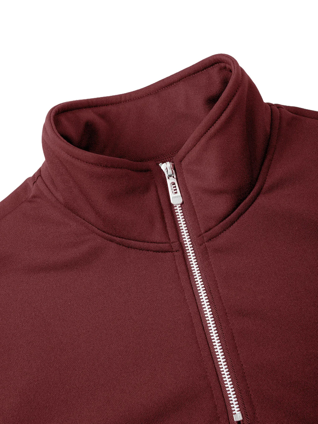 Otoño hombres cremallera pulóver de manga larga suéter hombres cálido delgado Casual cuello alto cuello simulado pulóver sudaderas Tops