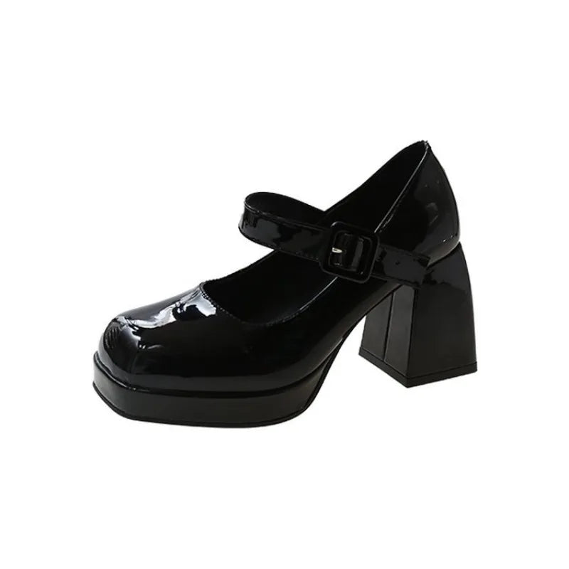 Zapatos Mary Jane Mujer con Plataforma, Punta Cuadrada y Tacón Alto