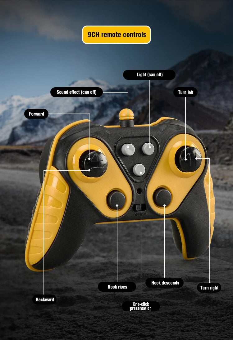 Grúa RC con Control Remoto 2.4G para Niños con Pulverizador