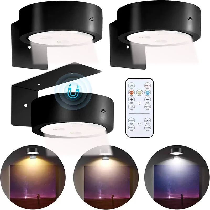 Set de 3 Luces LED Magnéticas para Cuadros