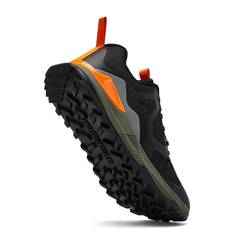 HOBIBEAR Zapatillas de senderismo unisex con cordones Zapatos para caminar Viajes al aire libre Zapatillas de deporte de cuero artificial