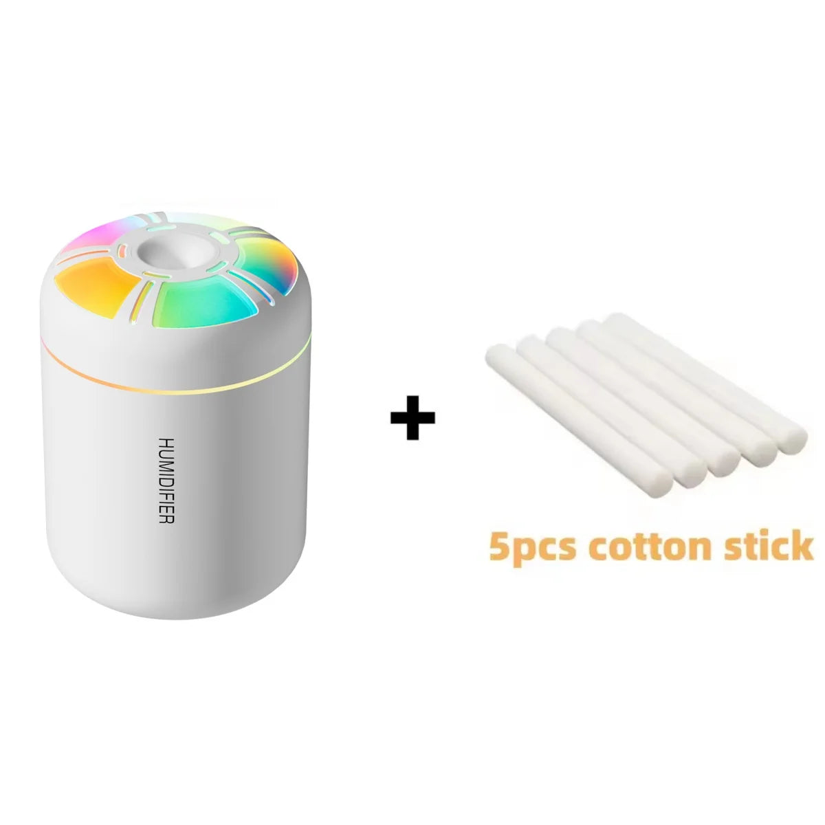 Mini humidificador USB Searide 180ml con difusor de aromas y luces de colores