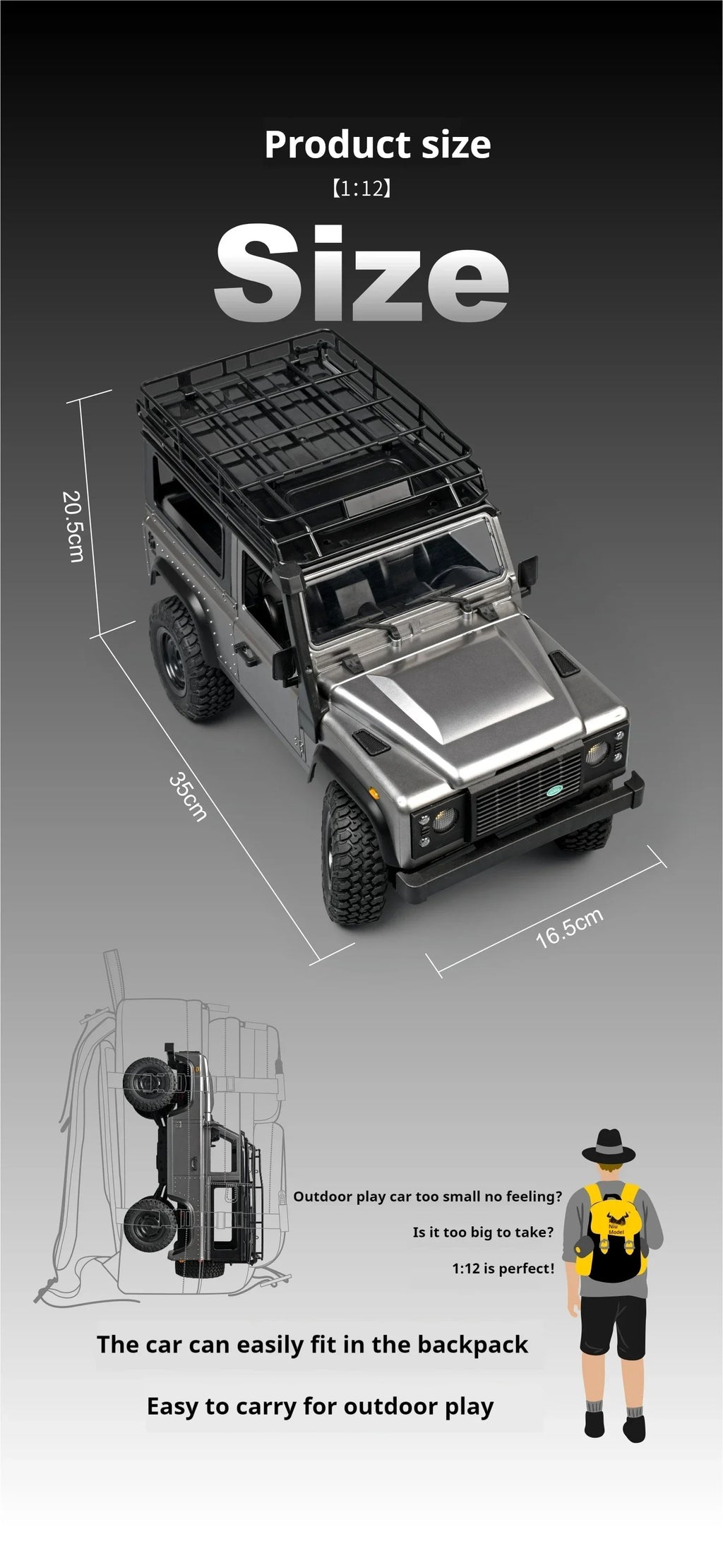Escala 1:12 MN modelo RTR versión WPL RC coche 2,4G 4WD MN99S RC Rock Crawler MN98 MN99 Defender Pickup camión de Control remoto Juguetes