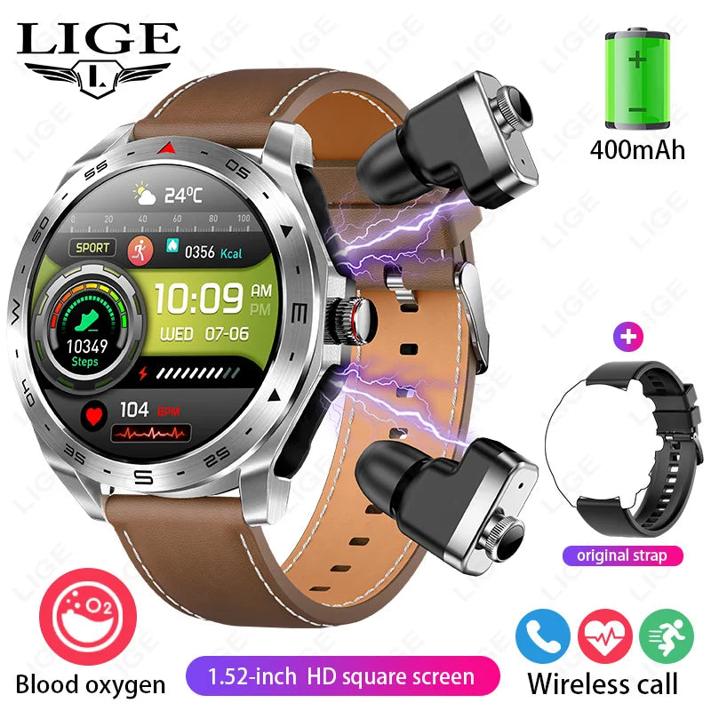 Reloj Inteligente AMOLED con Auriculares Bluetooth Incluidos