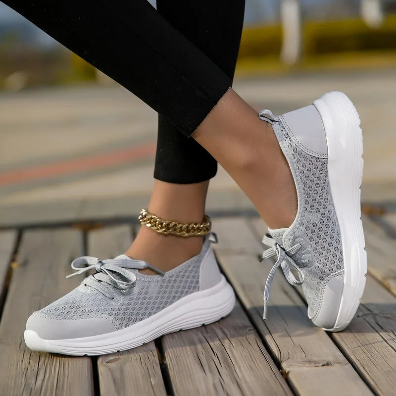 YRZL Zapatillas de deporte para mujer, zapatos informales sin cordones, malla transpirable, cómodos, suaves, mocasines clásicos para conducir, zapatos para mujer