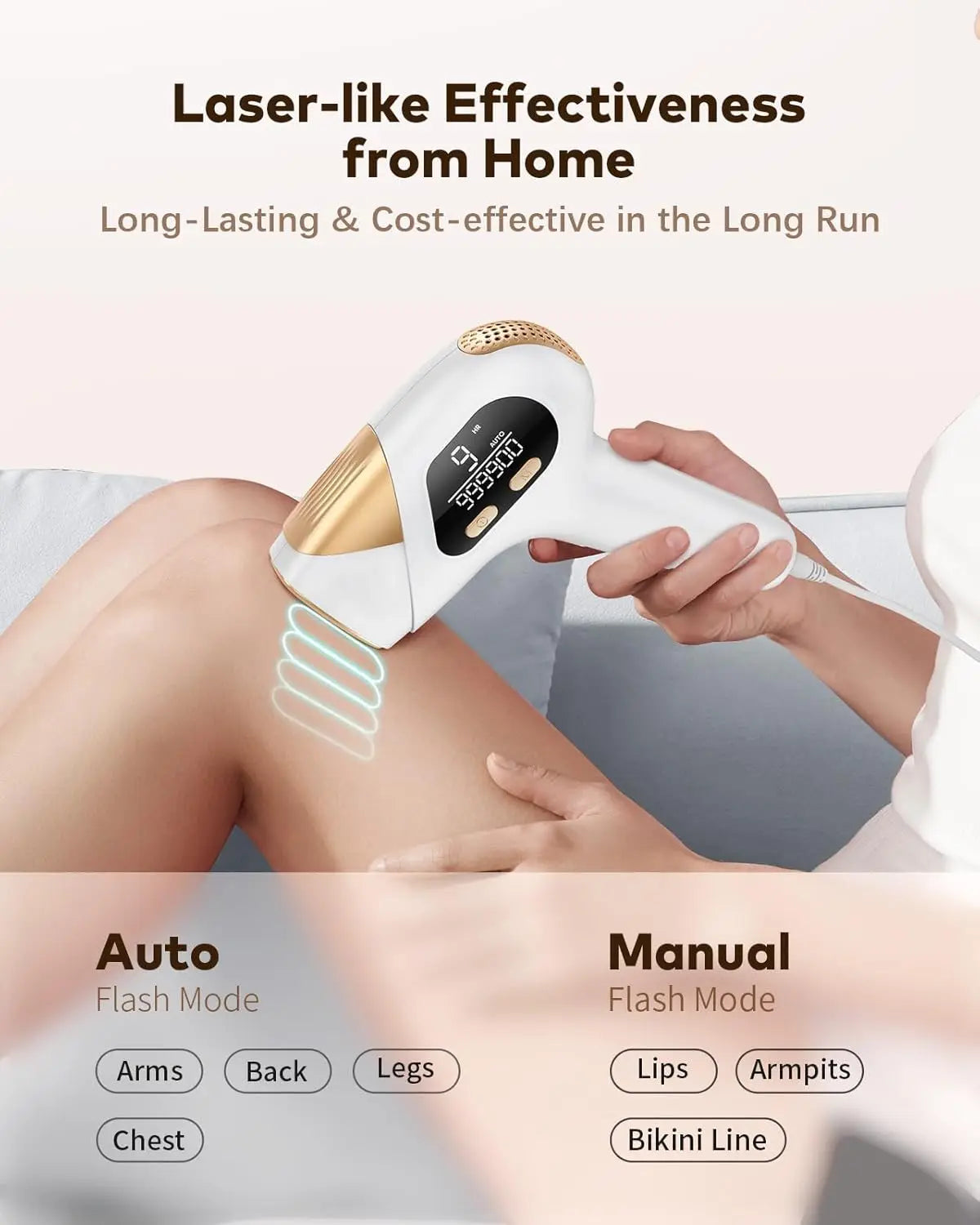 Dispositivo de depilación láser IPL 3 en 1, 999900 Flashes, depiladora permanente de 9 niveles, tratamiento para todo el cuerpo, uso doméstico para hombres y mujeres
