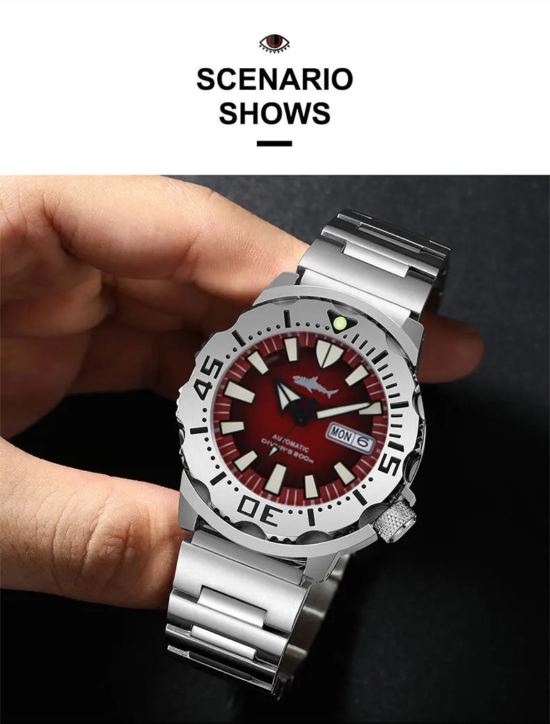 Reloj de Buceo Mecánico HEIMDALLR V2 Monster, Cristal Zafiro, NH36A, 20 Bar