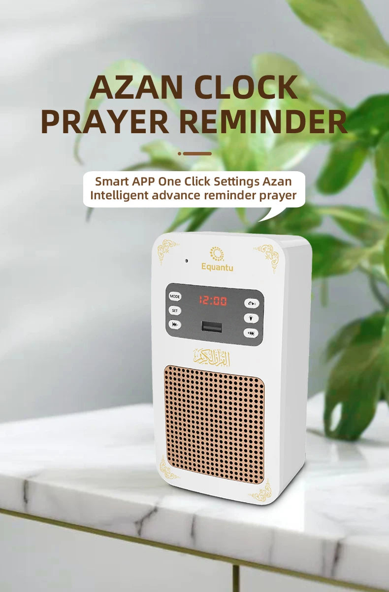 Altavoz Islámico Bluetooth con Corán, Azan y Luz Nocturna