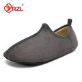YRZL zapatos de algodón de invierno para hombre, zapatillas ligeras sin cordones cálidas, mocasines de algodón de felpa para dormitorio y hogar, zapatos cálidos de invierno Unisex