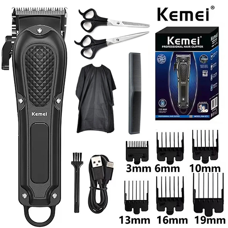 Cortadora de Pelo Kemei KM-1071 USB Recargable
