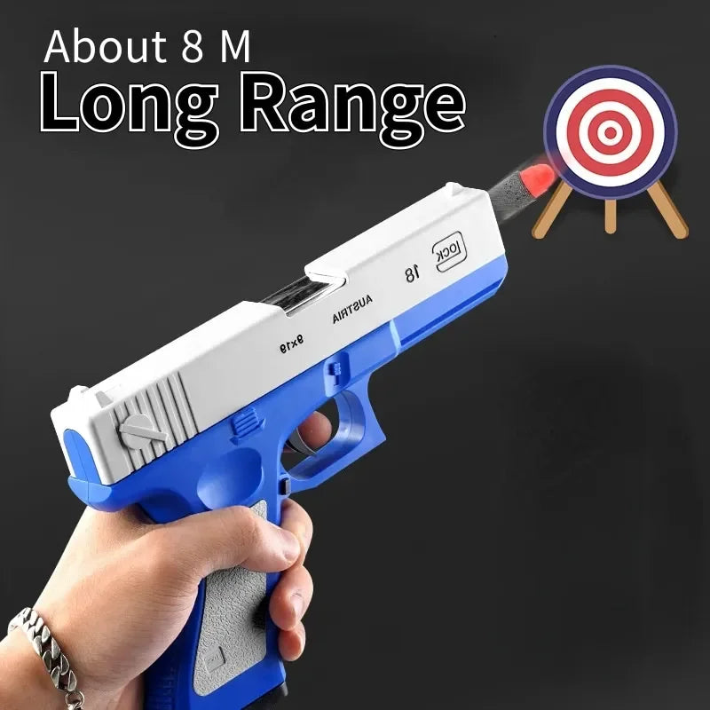 Pistola de juguete RG17 Desert Eagle con expulsión de casquillos, dardos de espuma, pistola de airsoft con silenciador, juego de disparos para niños, regalo para adultos.