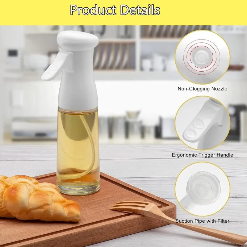 Pulverizador de aceite, botella pulverizadora de aceite de oliva de 200ml/300ml para freidora de aire de cocina, dispensador de aceite, pulverizador de cocina para aceite, vinagre