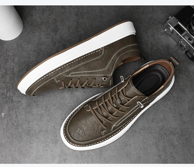 Zapatos de cuero genuino para hombre de marca, cómodas plantillas de suela blanda, zapatos Oxford informales para hombre, calzado deportivo para exteriores