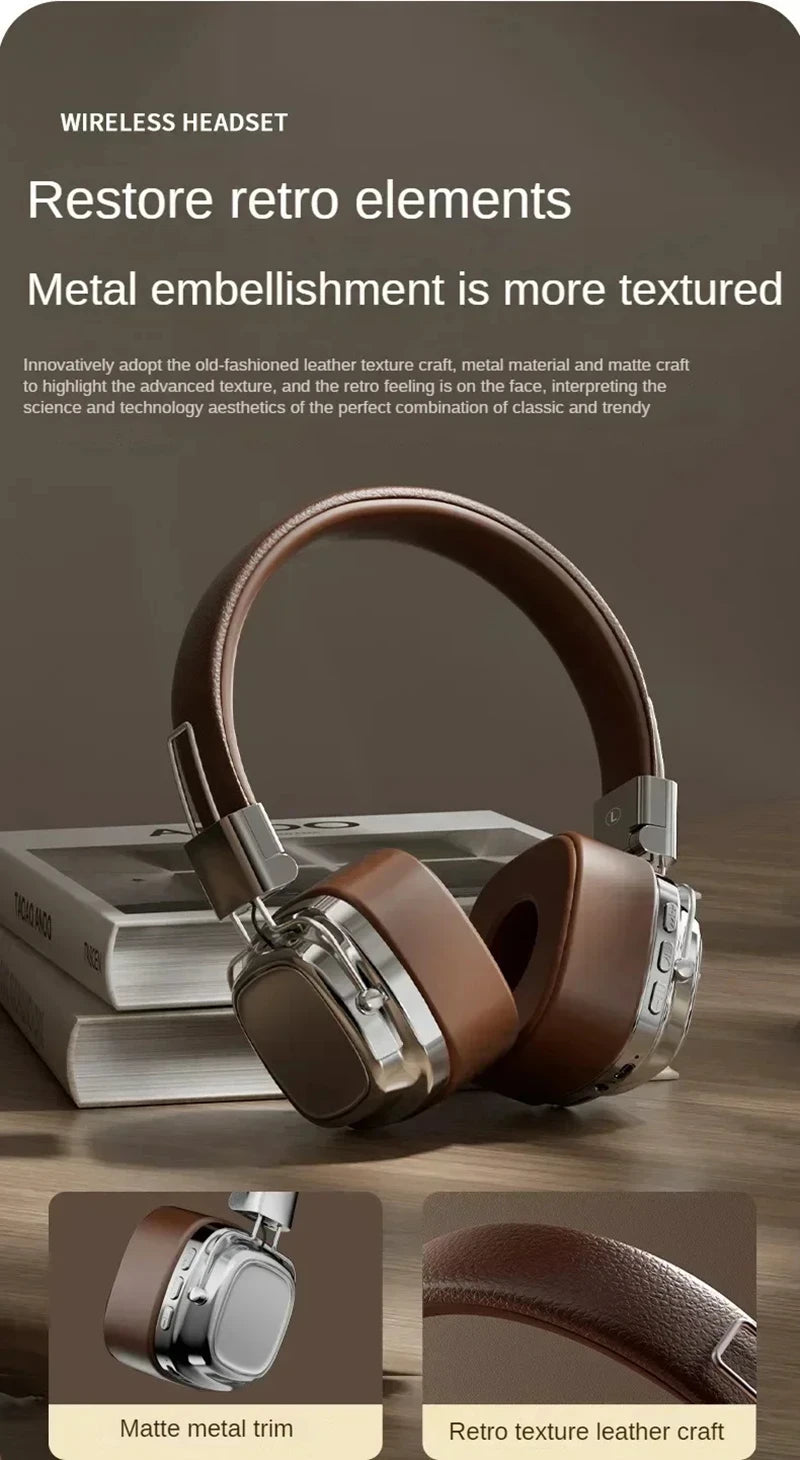 2025 nuevo 5,3 auriculares inalámbricos Bluetooth plegables auriculares Gamer elección Retro sobre la oreja auriculares DJ sonido estéreo Bluetooth