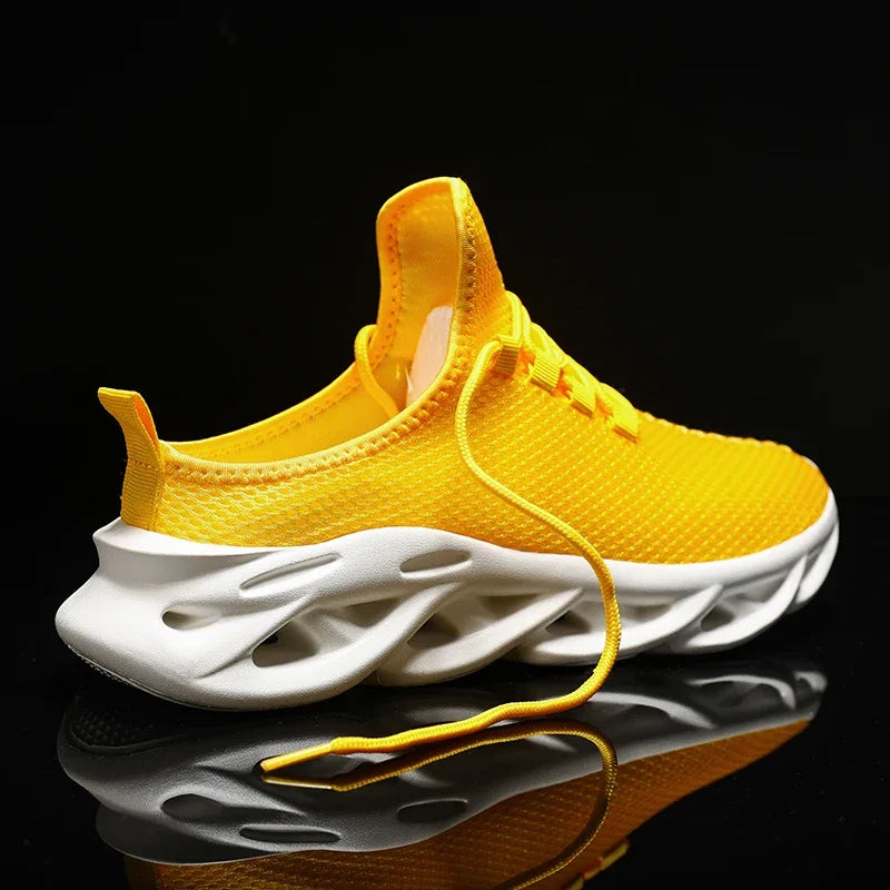 YRZL medias zapatillas de deporte para hombre, zapatos casuales de moda, zapatillas deportivas ligeras de punto transpirable para exteriores, zapatillas para caminar con amortiguación