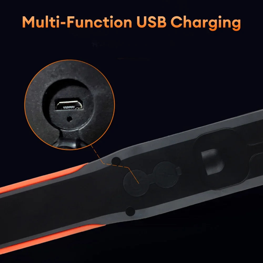 Linterna LED COB Recargable USB con Imán para Taller y Garaje