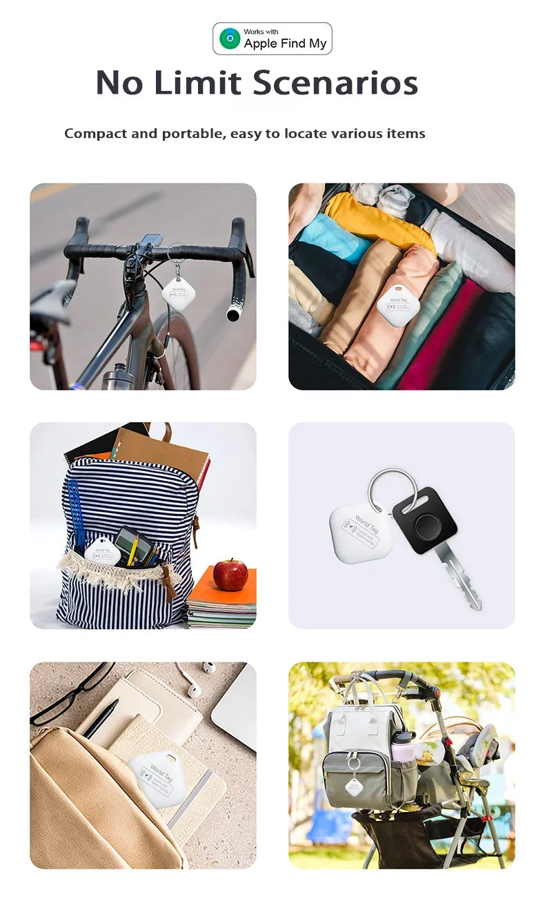 Mini dispositivo de seguimiento para Apple Find My Key, buscador inteligente de niños, localizador de mascotas, GPS para coche, rastreador perdido, rastreador inteligente Bluetooth, sistema IOS