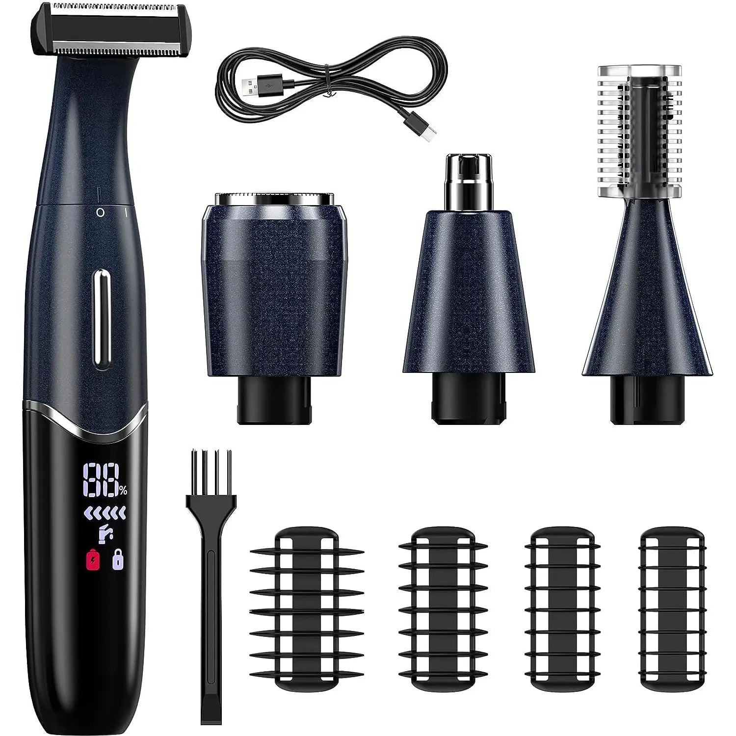 Afeitadora eléctrica para mujer 4 en 1, afeitadora para mujer, recortadora de Bikini, Afeitadora eléctrica recargable, depilación para cara, cejas y nariz