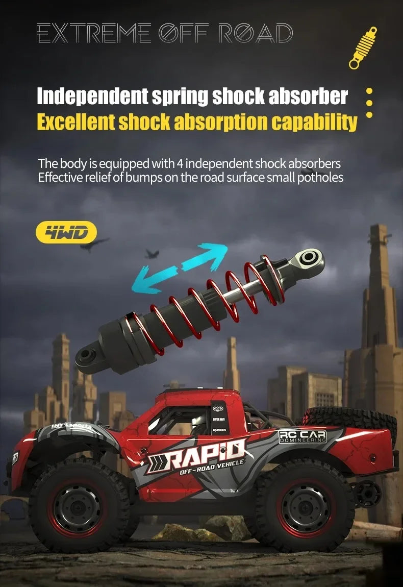 JJRC Q130 1:16 70 KM/H 4WD RC coche con Motor sin escobillas ligero coches de Control remoto camión monstruo de deriva de alta velocidad juguetes para niños y adultos