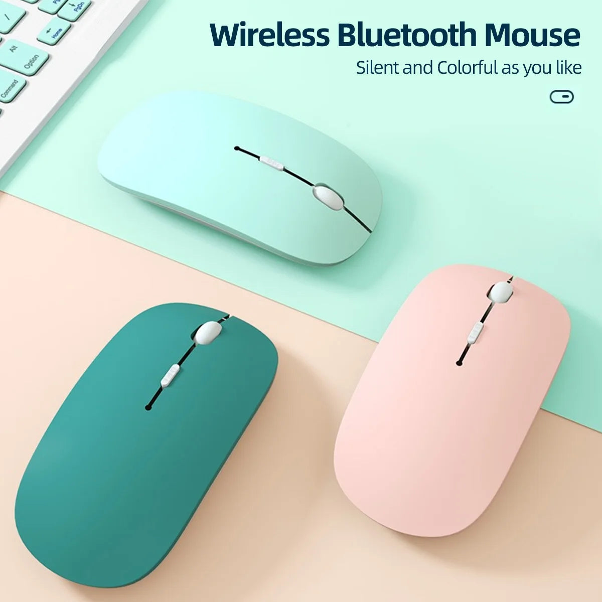 Ratón inalámbrico Bluetooth para iPad, Samsung, Huawei, Lenovo, MiPad, Android, Windows, tableta, batería, ratón para ordenador portátil