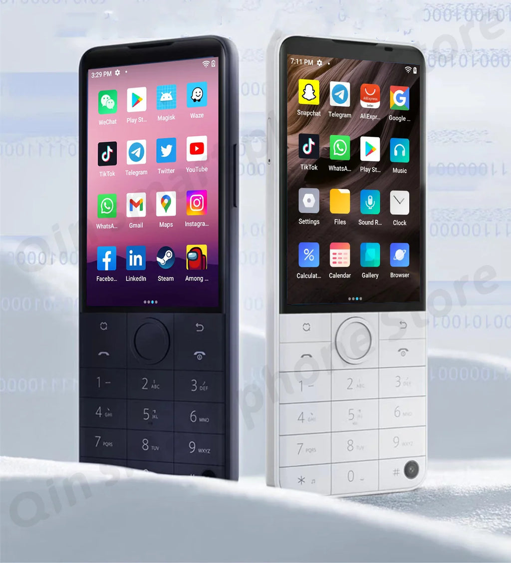 Nuevo Qin F22 Pro pantalla táctil inteligente teléfono Wifi 5G + 3,5 pulgadas 4GB 64GB agregar Google Store Android versión QinGlobal teléfono móvil