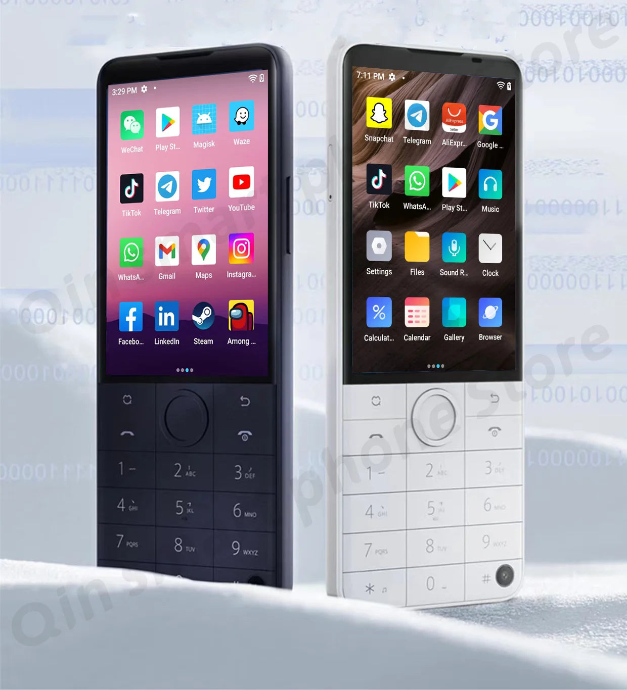 Nuevo Qin F22 Pro pantalla táctil inteligente teléfono Wifi 5G + 3,5 pulgadas 4GB 64GB agregar Google Store Android versión QinGlobal teléfono móvil