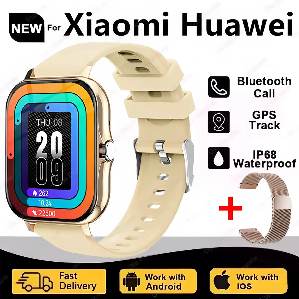 Nuevo Reloj Inteligente con Pantalla Completa de 1.83'', Bluetooth, Monitor de Oxígeno en Sangre/Presión Arterial, para Mujeres y Hombres, Regalo para las Fiestas 2026
