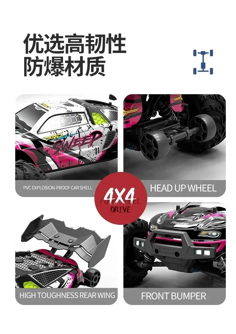 JJRC -Q130 sin escobillas de alta velocidad 70 KM/H4X4 todoterreno 2,4G 4WD Control remoto RC coche 4WD Racing Monster Racing Boy juguete para regalo 1:16