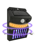 Lámpara solar para exteriores y lámpara antimosquitos con función de control de mosquitos, sensor infrarrojo, luz de carretera impermeable para jardín