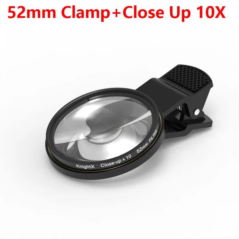 Lente Macro 10X para iPhone y Móvil, Filtro Primer Plano con Clip