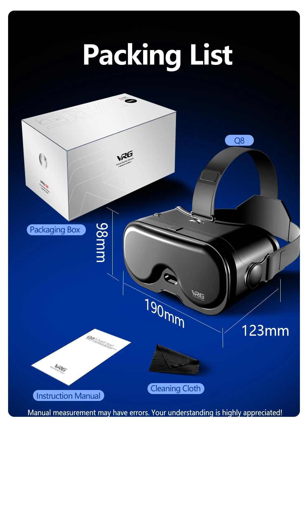 Gafas VR, Auriculares 3D, Dispositivos de Realidad Virtual, Casco, Lentes Viar, Gafas para Teléfono Inteligente, Controlador de Juegos Inteligente, Set de Gafas VR