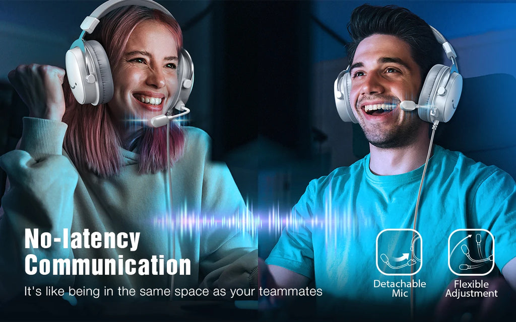 FIFINE-auriculares para juegos USB con sonido envolvente 7,1/conector de 3,5mm/micrófono, auriculares con cable sobre la oreja para PC PS4/5 Xbox Ampligame H9W