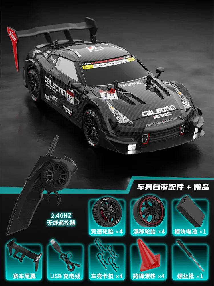 GTR 2,4G Drift Racing Car 4WD todoterreno, vehículo de Control remoto juguetes electrónicos para Hobby para niños coche RC