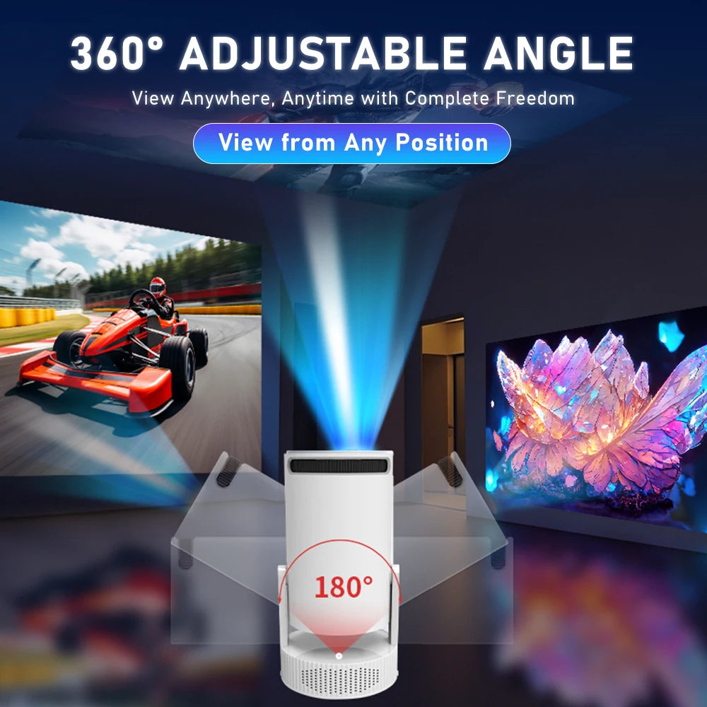 Proyector Salange 8K HY300 Pro Max con batería incorporada 1280*720P Android 14 8000 lúmenes Wifi6 BT5.4 wifi Proyector portátil para exteriores