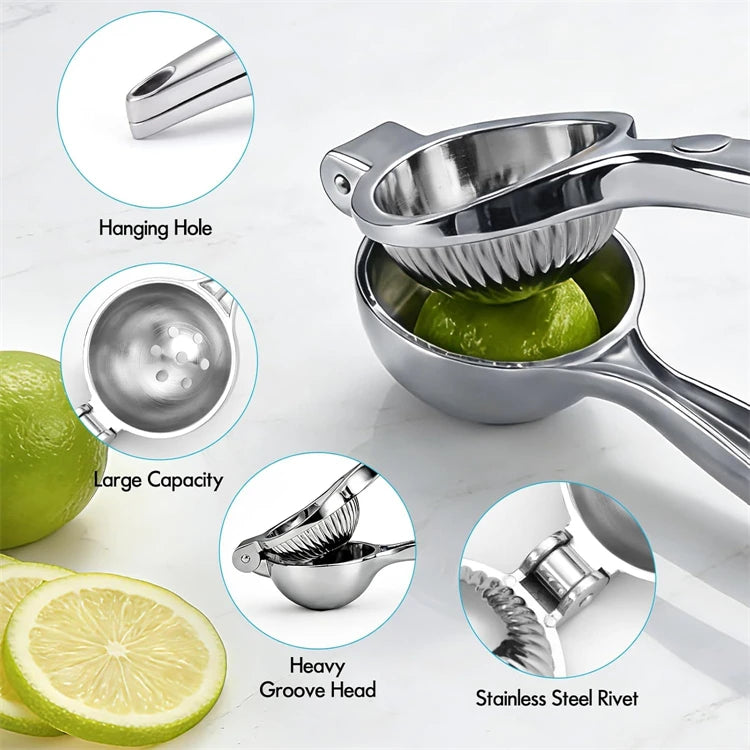 LMETJMA-exprimidor de limón de primera calidad, prensa Manual de aleación de Zinc, exprimidor de Lima para Limón, cítricos, naranja y fruta, JT217