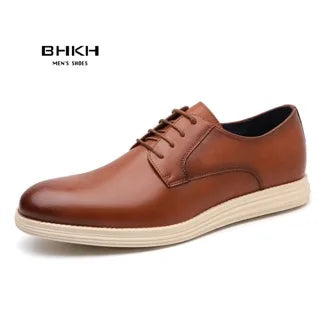 BHKH zapatillas de deporte masculinas Otoño/Invierno traf zapatos casuales de cuero para hombres trabajo de negocios Oficina zapatos de vestir con cordones para hombres talla 47