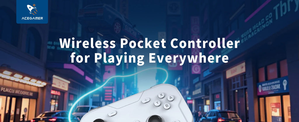 AceGamer-controlador de juego de bolsillo, Joysticks Hall portátiles, mando Bluetooth de 1000Hz para Switch/Switch2/Android/iOS/PC/Steamdeck