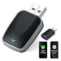 Adaptador inalámbrico CarPlay y Android Auto, Dongle Plug & Play para iOS 10+ / Android 11+ Soporte USB-A/C