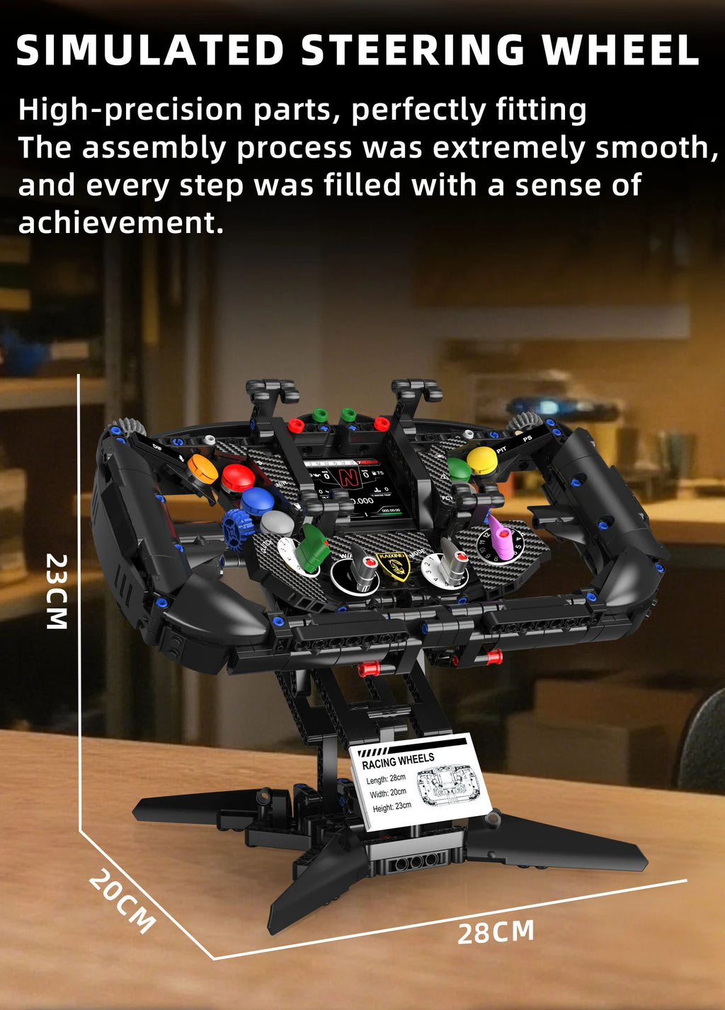 Bloques de Construcción de Volante de Carreras K96253, Modelo MOC DIY, Soporte para Teléfono, Decoración de Escritorio, Regalo Coleccionable para Adultos, Cumpleaños, Festividades