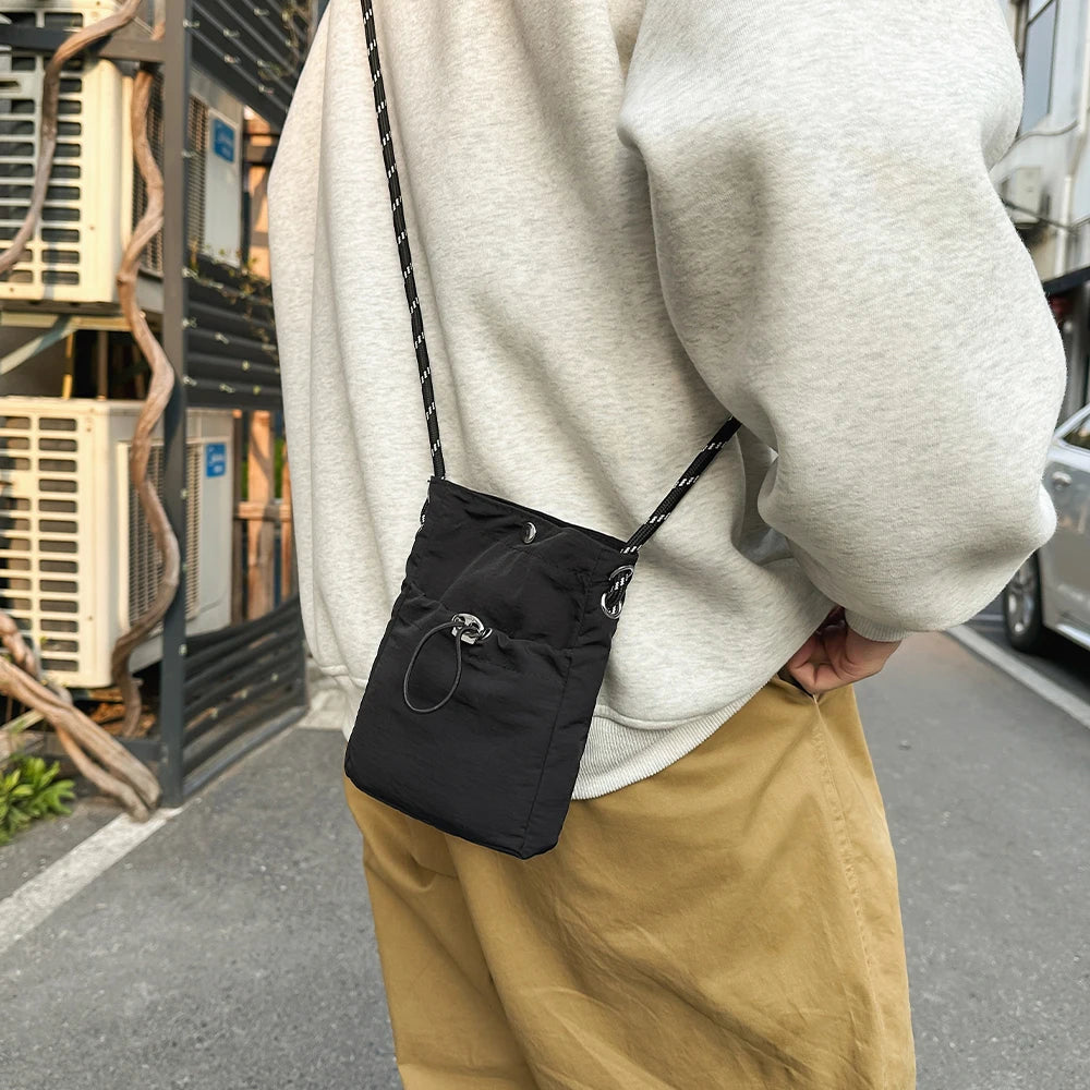 Bolso Bandolera de Nailon, Mini Bolso para Teléfono, Multifuncional, Cuadrado, Bolso de Hombro, Bolso Bandolera, Bolso de Lona, Bolso Mensajero