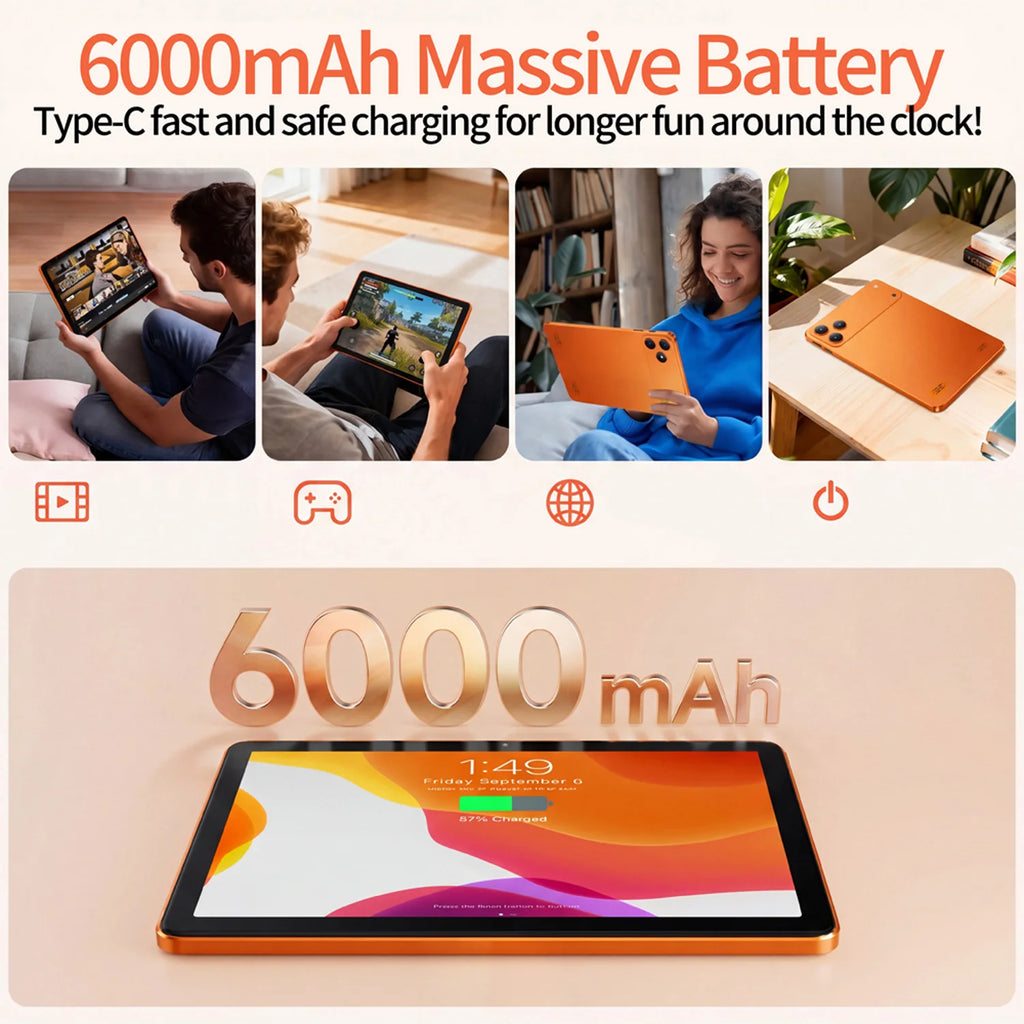 Nuevas tabletas Android de 9 pulgadas, Octa Core, 4GB+64GB ROM, cámaras duales, 5G WiFi, tableta PC con IA para acelerar la velocidad, batería de 6000mAh, tableta infantil de Google.