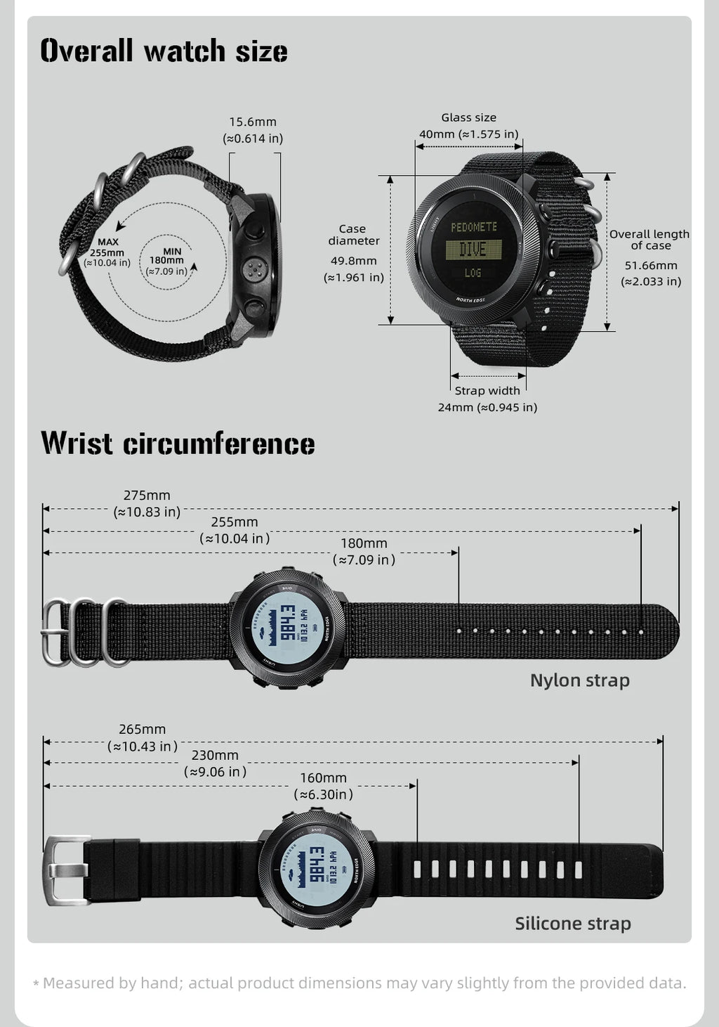 NORTH EDGE APACHE-D Reloj Digital Buceo 100M