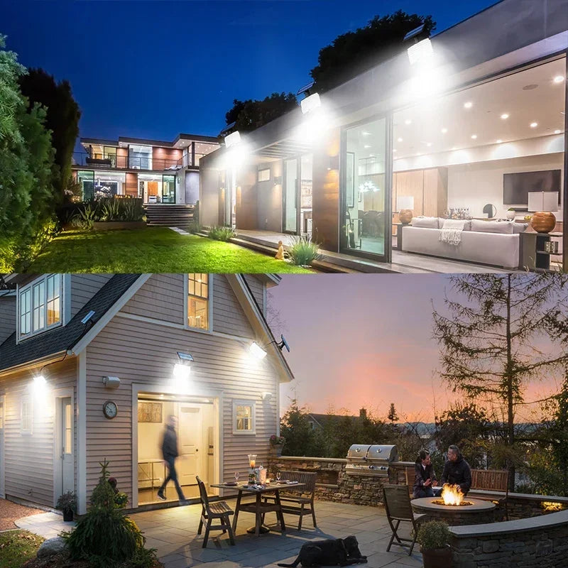 Luz Solar para exteriores, Sensor de movimiento superbrillante, lámpara LED de pared para jardín de gran potencia, resistente al agua IP65, 3 modos de trabajo