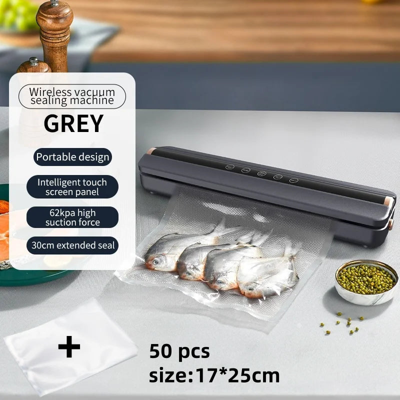 Selladora al Vacío Inalámbrica USB para Alimentos