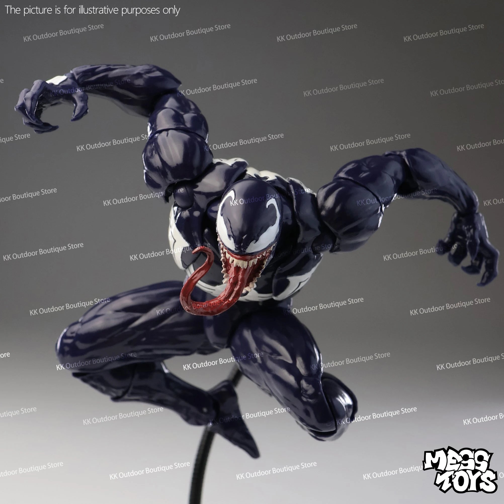 NUEVO Mess Toys Venom Lethal Neighbor Spider-Man Symbiotic Black Suit Messtoys Spiderman Figura de Acción Anime Modelo Muñeco Regalos Juguetes