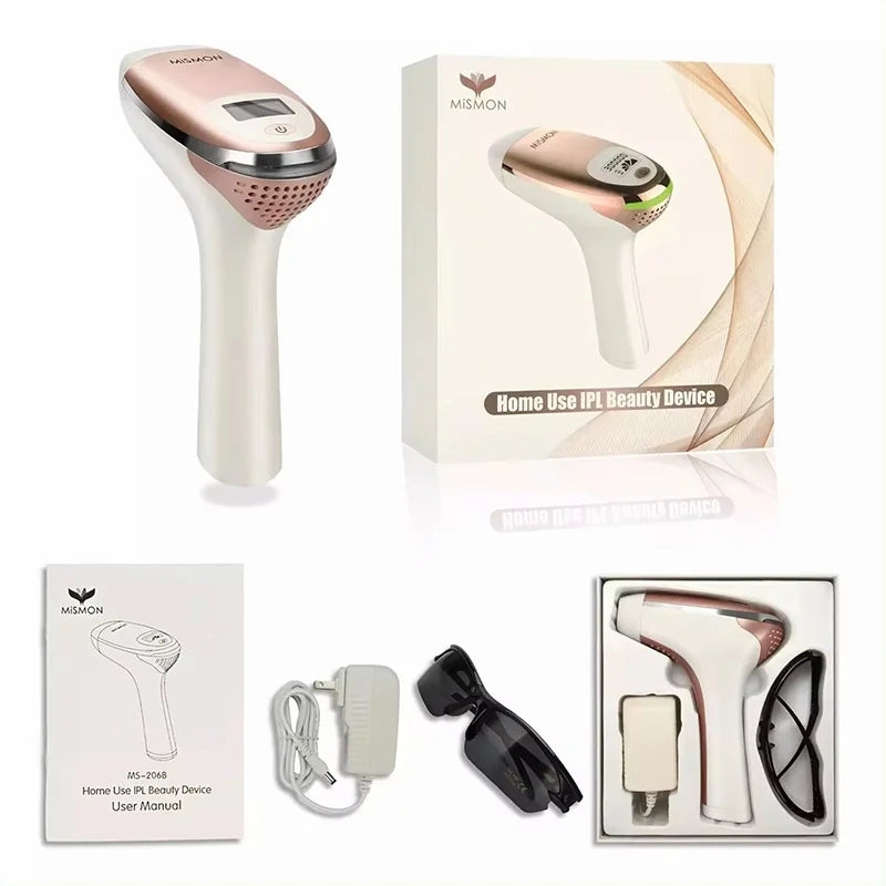 Dispositivo de depilación IPL, 300000 Flashes, depiladora láser permanente para mujeres y hombres, dispositivo de belleza para todo el cuerpo en casa